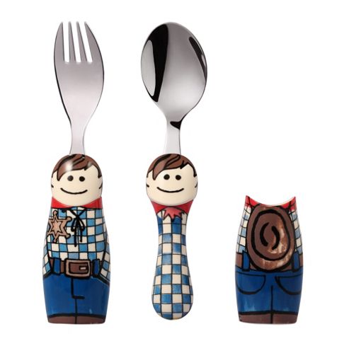 Image of Eat4fun Duos Cowboy Children's Cutlery Set