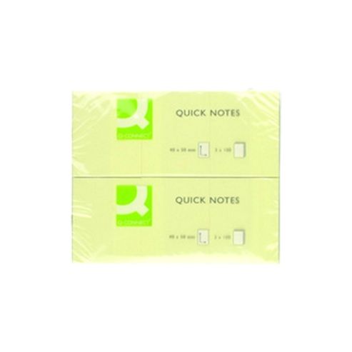 Image of Q-connect Quick Note Repositionable Pad 40x50mm Assorted Neon Pack Of 3