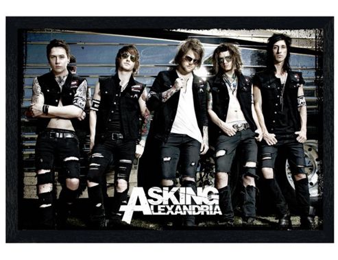 Image of Asking Alexandria Black Wooden Framed Reckless & Relentless Aa Poster