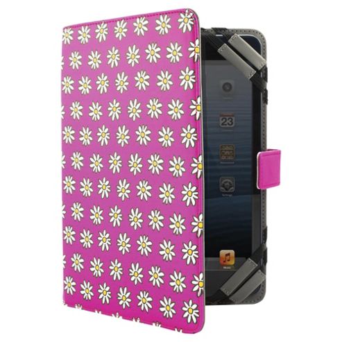 Image of Tesco Universal Tablet Case 7 To 8"(for Kindle Fire/hd, Ipad Mini, Samsung Tab) - Pink Daisy