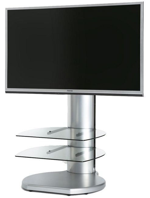 Image of Origin Ii S3 Silver Cantilever Tv Stand