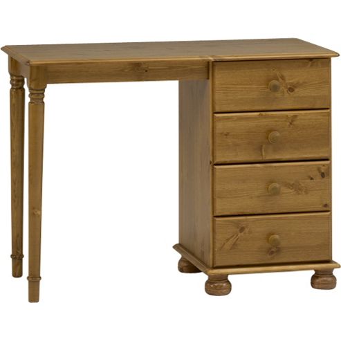 Image of Strand - Solid Wood 4 Drawer Dressing Table / Desk - Antique Pine