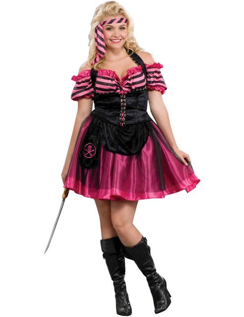 Image of Pink Pirate Costume (plus Size)
