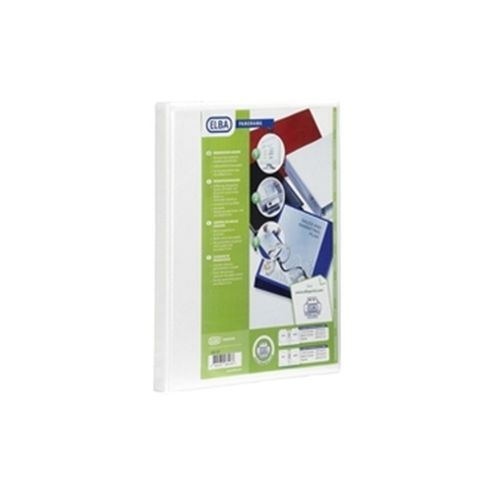Image of Elba Presentation Ring Binder Pvc 2 D-ring 65mm Capacity A4 White Ref 400008048 [pack 4]