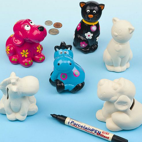 Image of Cute Pet Ceramic Coin Banks (box Of 3)