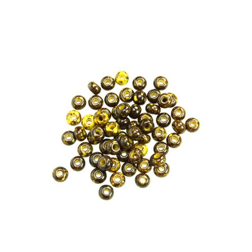 Image of Czech Seed Bead 2/0 Op Speckled Dark Brown