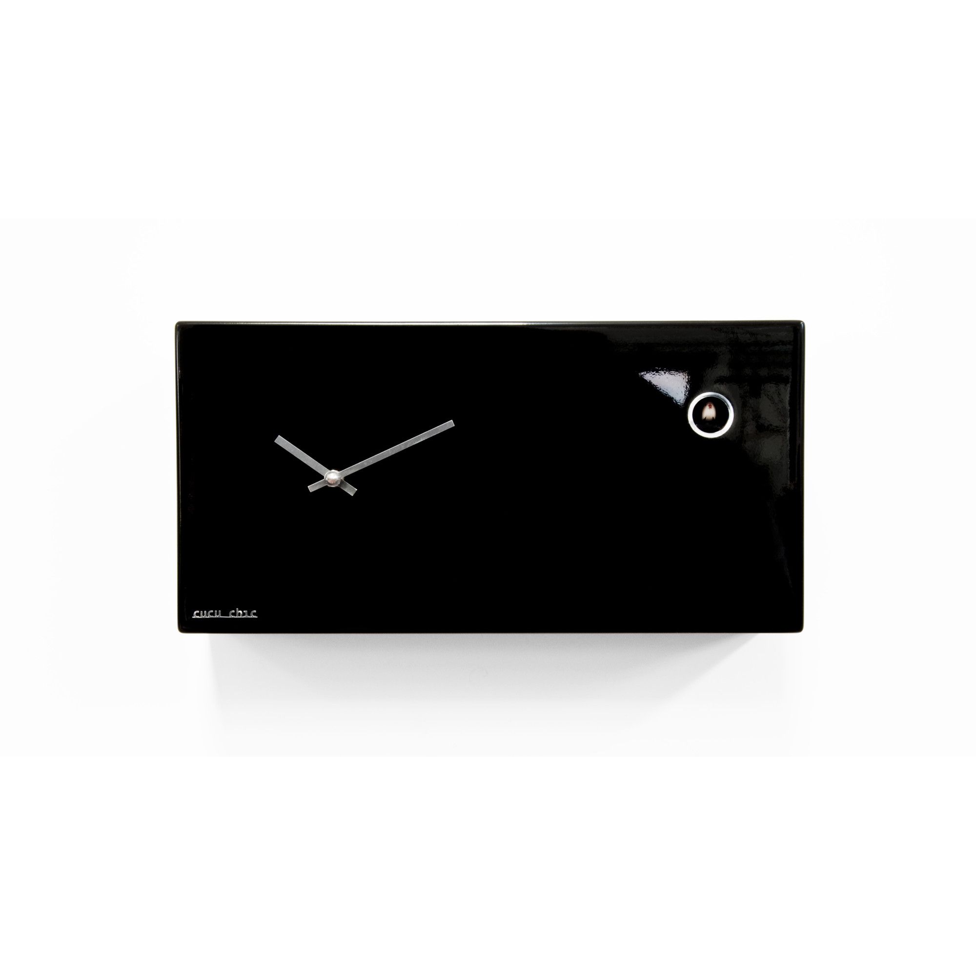 Progetti Cucu Chic Cuckoo Clock - Gloss Black at Tesco Direct