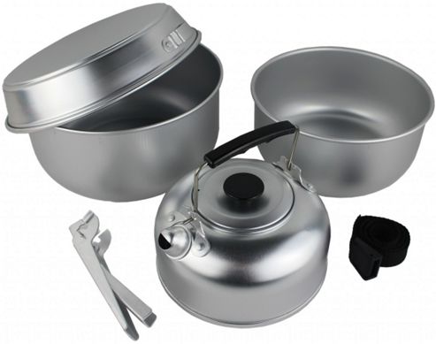 Image of Yellowstone 5-piece Aluminium Cook Set With Kettle Silver