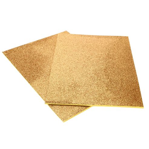 Image of Funky Glitter Self Adhesive Foam A4 Gold- 2pk