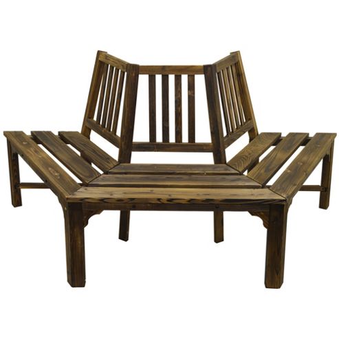 Image of Semi Circle Tree Bench / Seat - Burntwood