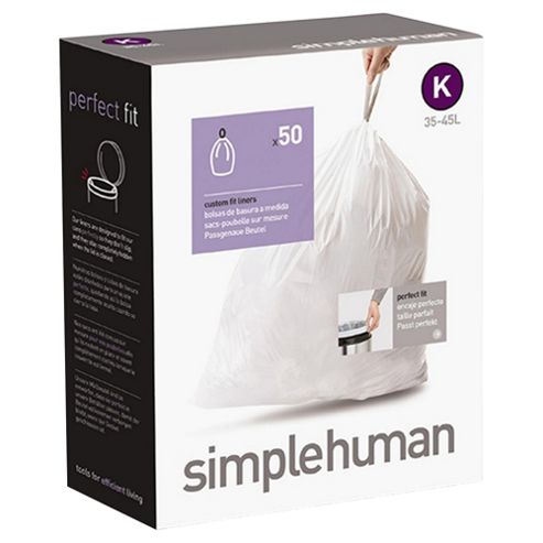 Image of Simplehuman Code K Drawstring Bin Liners, 50 Pack