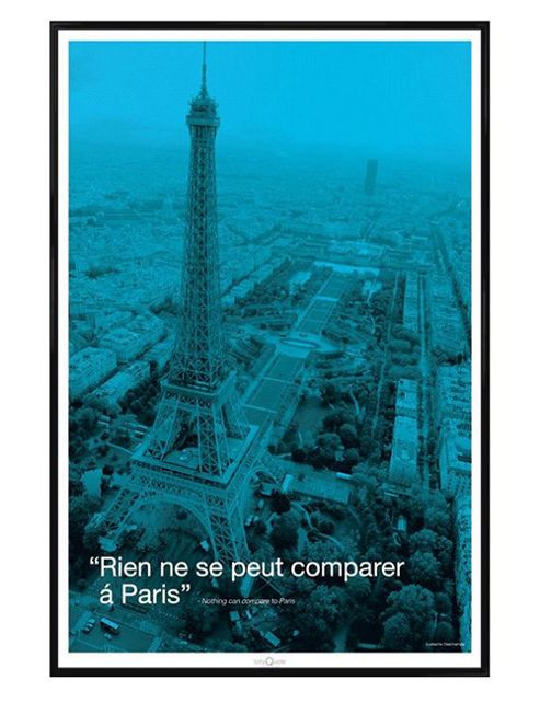 Image of Paris Gloss Black Framed Nothing Can Compare To Paris Poster