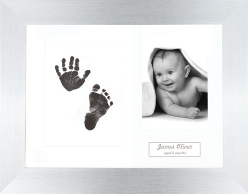 Image of Babyrice New Baby Inkless Handprint Footprint Kit With Display Frame