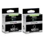 Lexmark 2-Pack 100XL Black High Yield Return Program Ink Cartridges