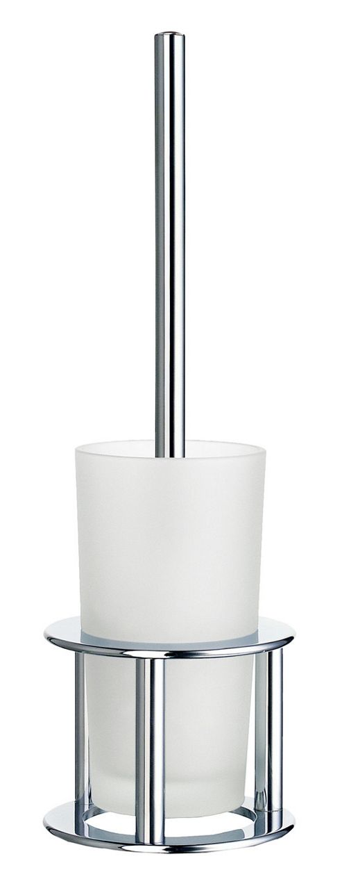 Image of Smedbo Outline Toilet Brushed Free Standing In Polished Chrome