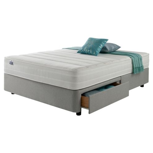 Image of Silentnight Mirapocket 1200 Classic 2 Drawer King Divan Light Grey No Headboard