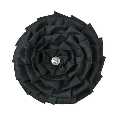 Image of Catherine Lansfield Home Diamond Pleats Cushion Black Cushion
