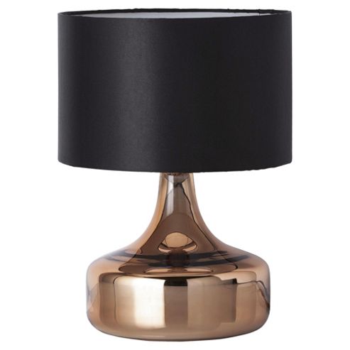 Copper Table Lamp Tesco Cologne Glass Table Lamp, Copper Metallic