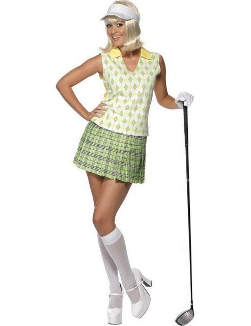 Image of Adult Female Golf Costume Small