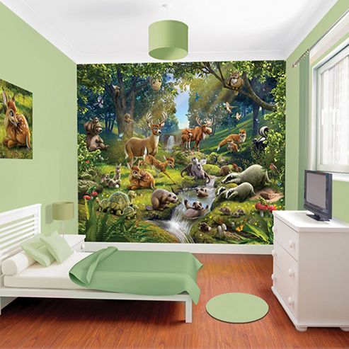 Image of Animals Of The Forest Wallpaper Mural
