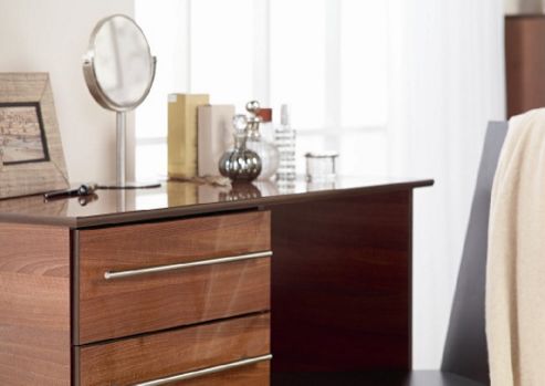 Image of Ideal Furniture New York Single Dressing Table - American Walnut
