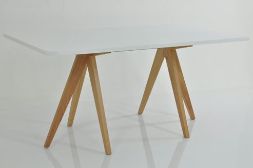 Image of Atlantico Long Dining Table White Top