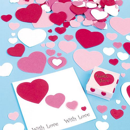Image of Kids Crafts Self-adhesive Foam Hearts(pack Of 150)