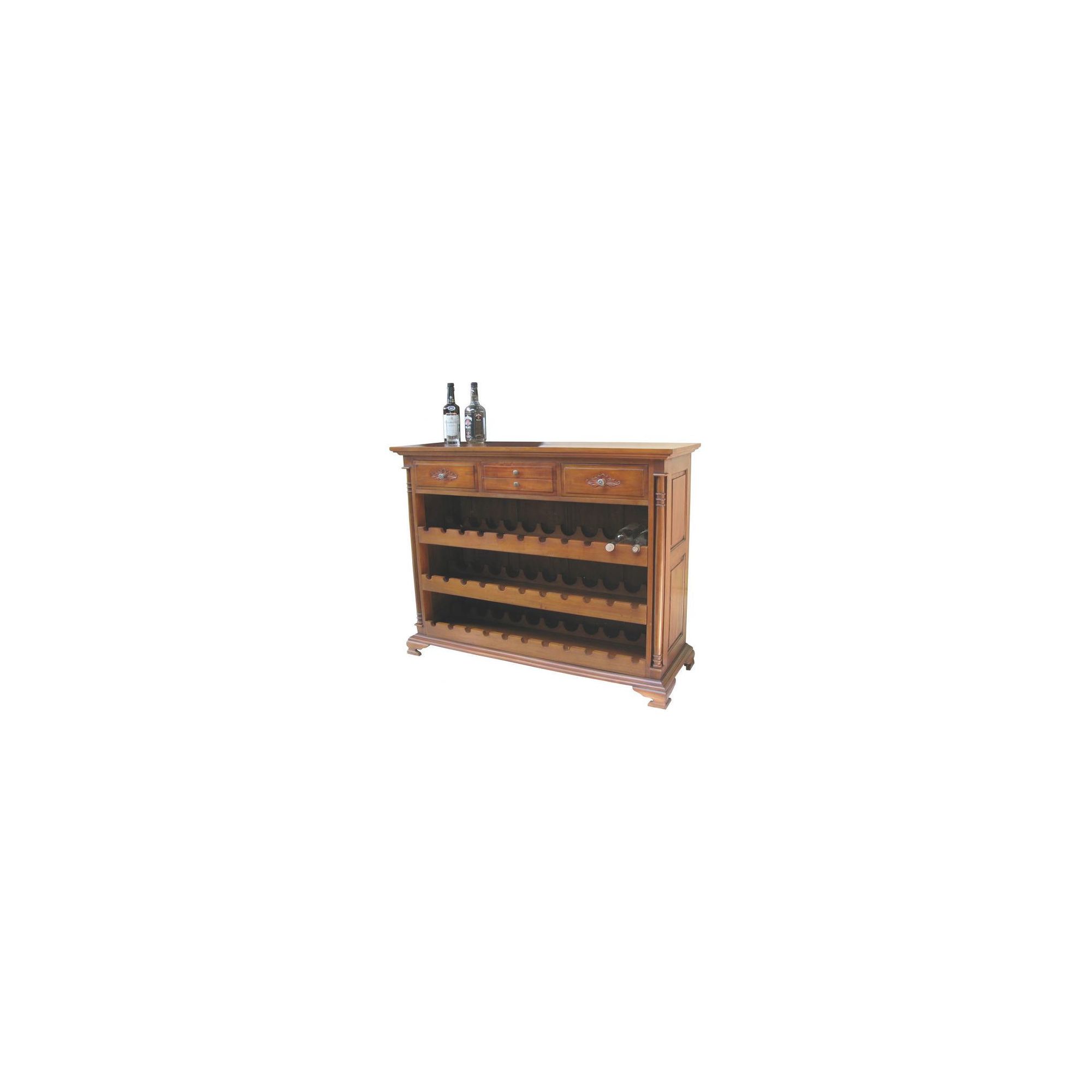 Lock stock and barrel Mahogany 4 Drawer Wine Rack in Mahogany at Tesco Direct