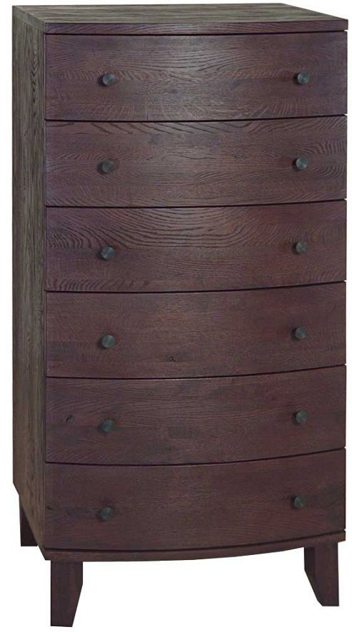 Image of Ultimum Riviera Dark Oak 6 Drawer Tallboy