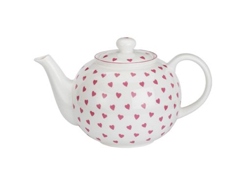 Image of Nina Campbell Small Teapot, Pink Hearts Design