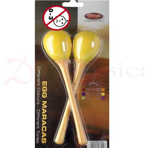 Image of Stagg Yellow Long Plastic Egg Maracas