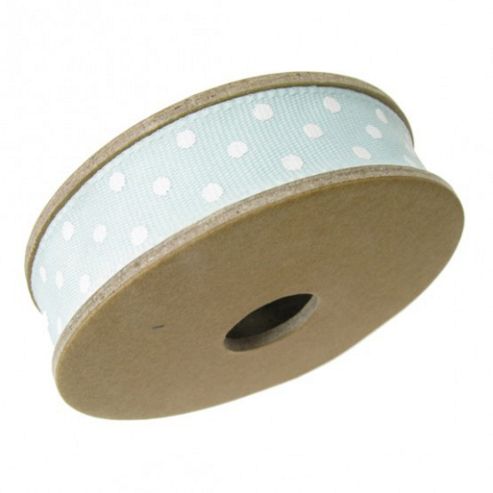 Image of Ribbon Reel - Dotty Light Blue With White