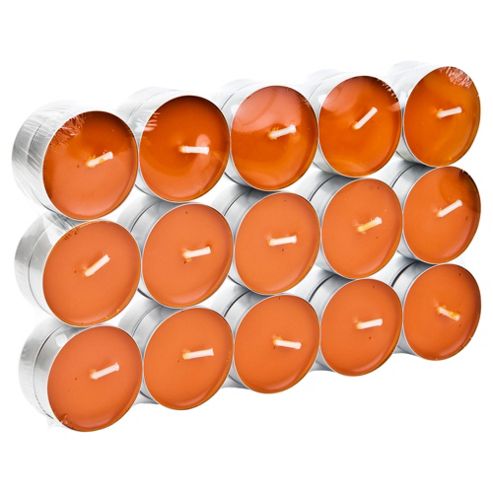 Image of Tesco 30 Pack Tealights Orange Nectarine