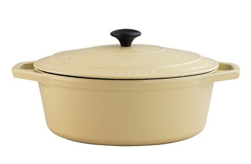 Image of Chasseur Cast Iron Oval Casserole - 29 Cm - Matt Black
