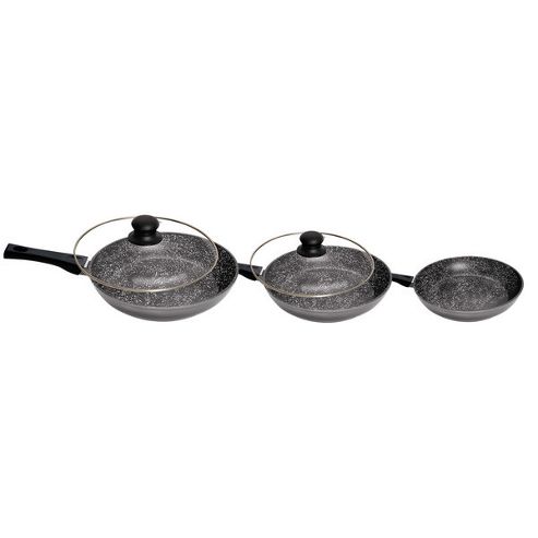 Image of Best Direct Stonewell 3 Piece Non Stick Frying Pan Set