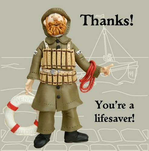 Image of Holy Mackerel You're A Lifesaver Greetings Card