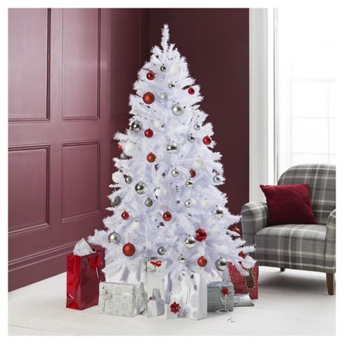 Image of Festive White Iris Princess Pine Christmas Tree, 6ft