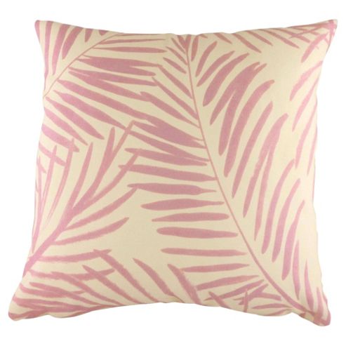 Image of Palm Leaf Cushion, Pink