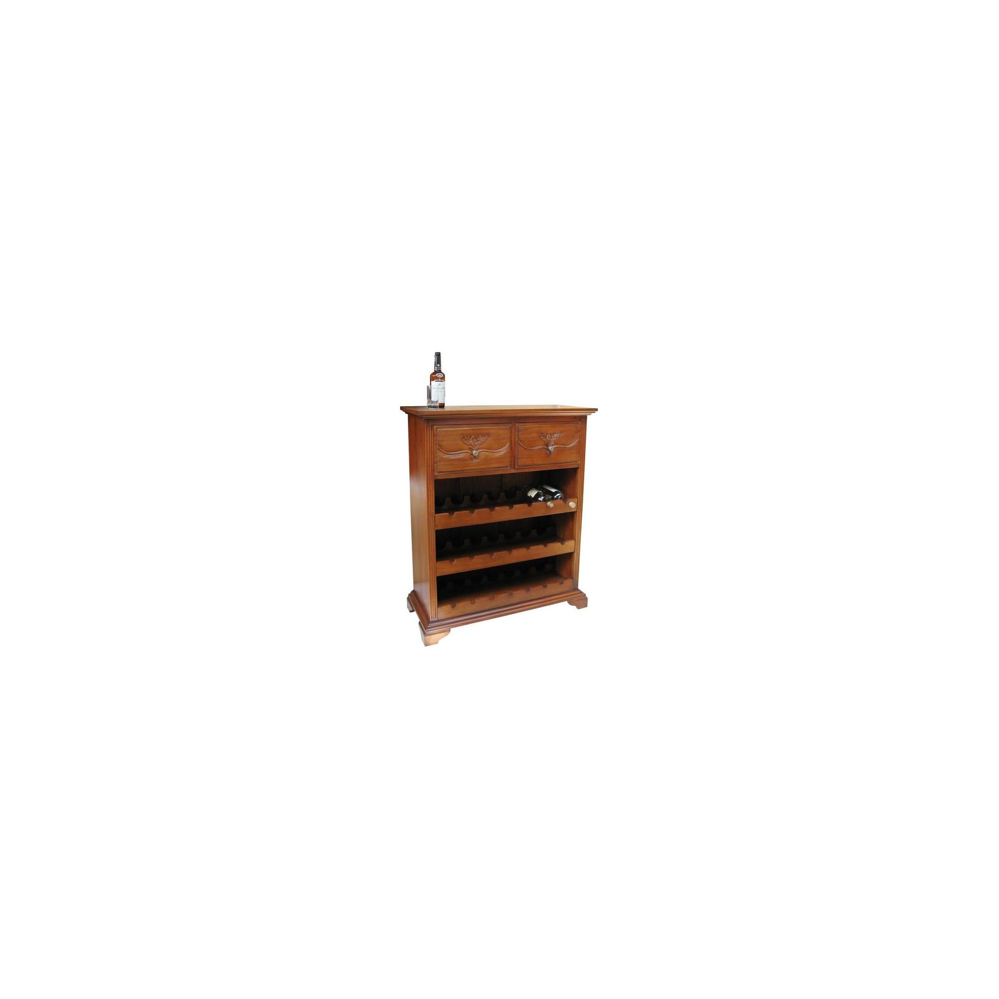 Lock stock and barrel Mahogany 2 Drawer Wine Rack in Mahogany at Tesco Direct