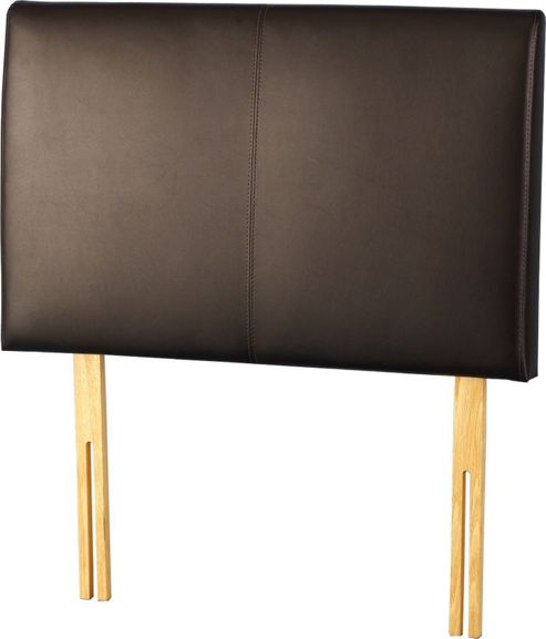 Image of Home Essence Albion Headboard In Expresso Brown Pvc - Single