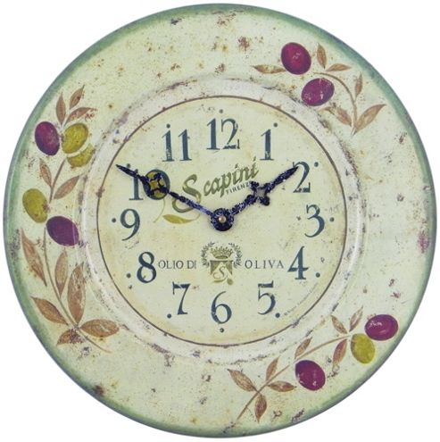 Image of Roger Lascelles Clocks Tin Italian Olive Oil Wall Clock
