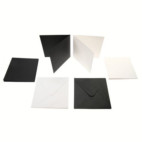 Image of Square Card Blanks 300gsm 10pk - Monochromatic