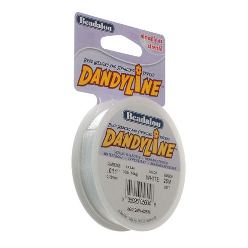 Image of Beadalon Dandyline 0.28mm White 25m