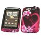 ProGel Printed Pink Black Heart Skin Case - HTC WildFire S