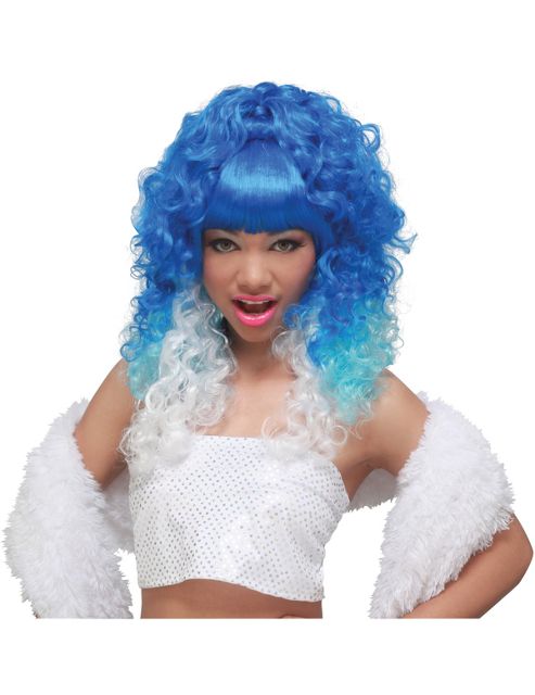 Image of Rap Princess Wig Blue/white