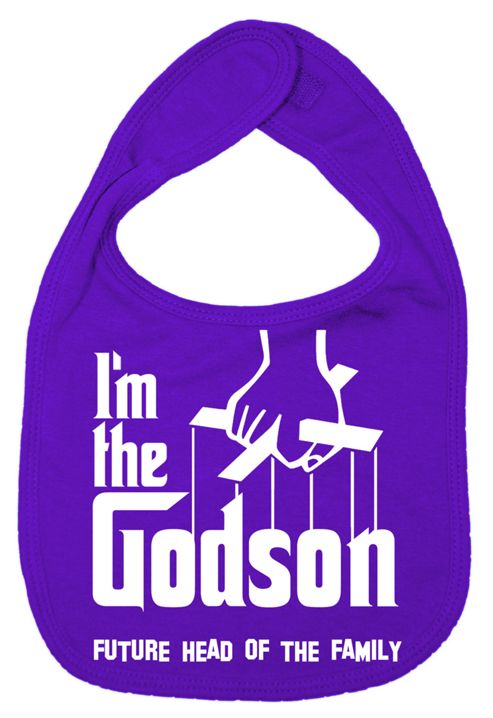 Image of Dirty Fingers I'm The Godson Future Head Of The Family Bib Purple