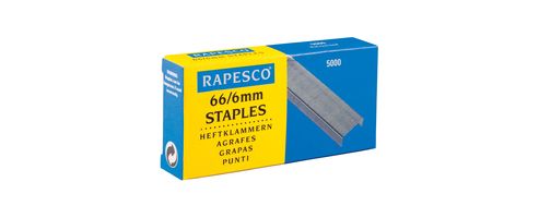 Image of Rapesco Staples 6mm 66/6 Pack Of 5000