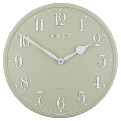 Image of Tesco Resin Wall Clock Dia. 30cm, Green