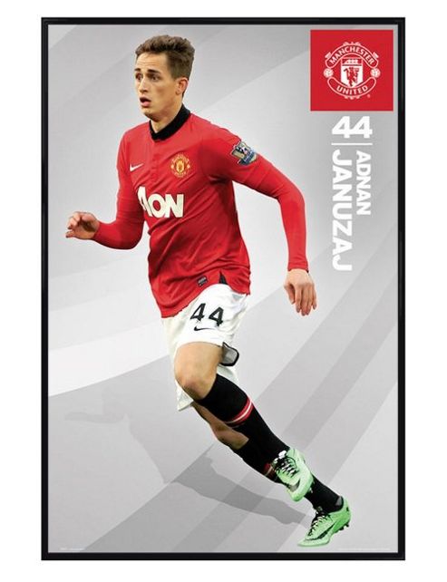 Image of Manchester United Football Club Gloss Black Framed Adnan Januzaj Mufc Poster