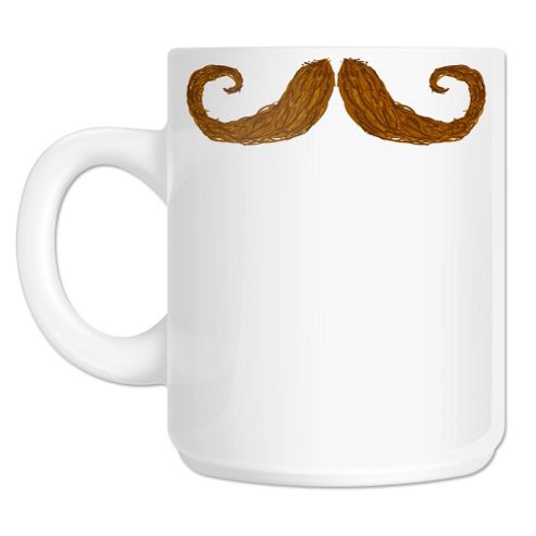 Image of Curly Moustache 10oz Ceramic Mug